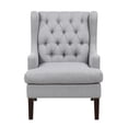 thumbnail image 2 of Gray Accent Chair | Button - Tufted for Living Decor | Plywood Frame and 100% Polyester | Easy - Assembly for User, 2 of 5