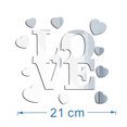 thumbnail image 2 of Bienvenido Love - Adhesivo de espejo acrílico tridimensional, impermeable, autoadhesivo, bricolaje, 2 of 5