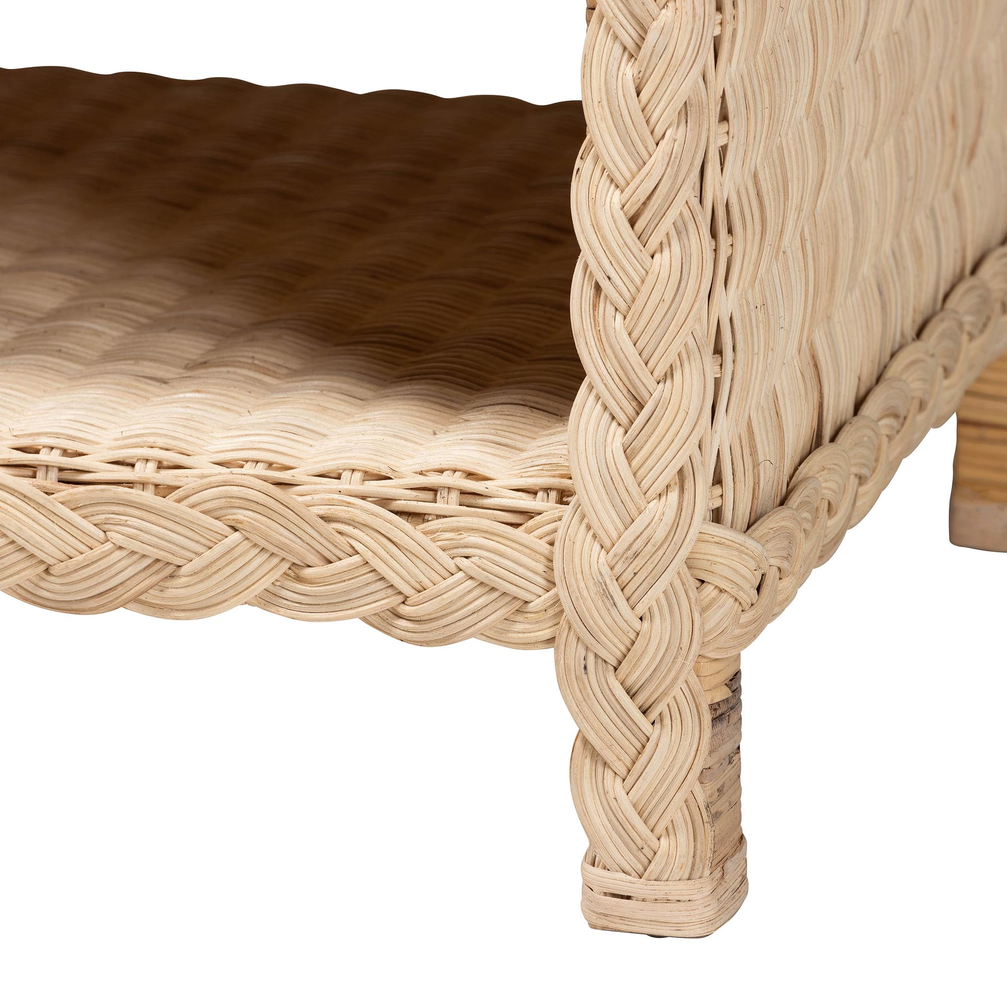 bali & pari Lanica Japandi Console Table, Pale brown