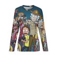 thumbnail image 6 of Rick And Morty Women’s Pajama Top 3D Digital Print Sleepwear Trendy Crewneck Pullovers Long Sleeve Shirts XL, 6 of 8