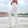thumbnail image 3 of Leggings acampanados de Yoga para mujer, pantalones de pierna ancha de cintura alta para gimnasio, deportivos, negros, de talla grande, novedad de 2023, 3 of 4