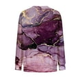 thumbnail image 5 of Nouveaux Hauts pour Femmes 2023 Mode Dames Chandail en Molleton à Manches Longues Col Rond Imprimé Blouse Pull-Over Coupe Décontractée Chandail en Molleton Oversize pour Femmes, 5 of 5