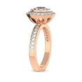 thumbnail image 4 of IGI Certified 1 Carat Oval Shape Lab Grown Diamond Engagement Ring | 14K Rose Gold |Bell Dome Bezel Halo Eternity Lab Diamond Ring | FG-VS1-VS2 Quality Friendly Diamonds, 4 of 5