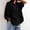 Black, variant on Endives Women's Summer Shirt Solid Color Retro Loose Medium Sleeve Cotton Linen Shirt Womens Blouse Spring Outfit