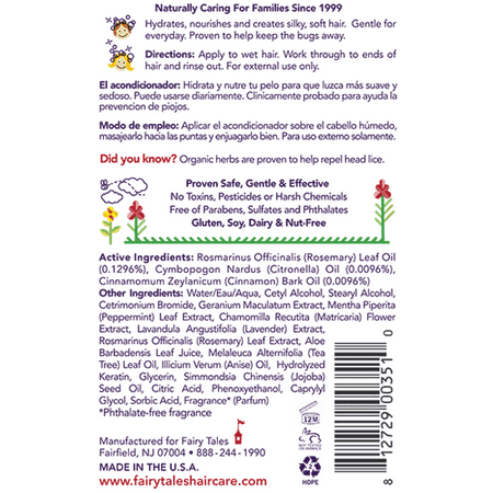Fairy Tales Rosemary Repel Lice Prevention Kids Conditioner, 32 fl oz.