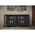 thumbnail image 2 of Manhattan Comfort Fortress 3-Piece Wood Garage Cabinet Set 4.0 in Charcoal, 2 of 10