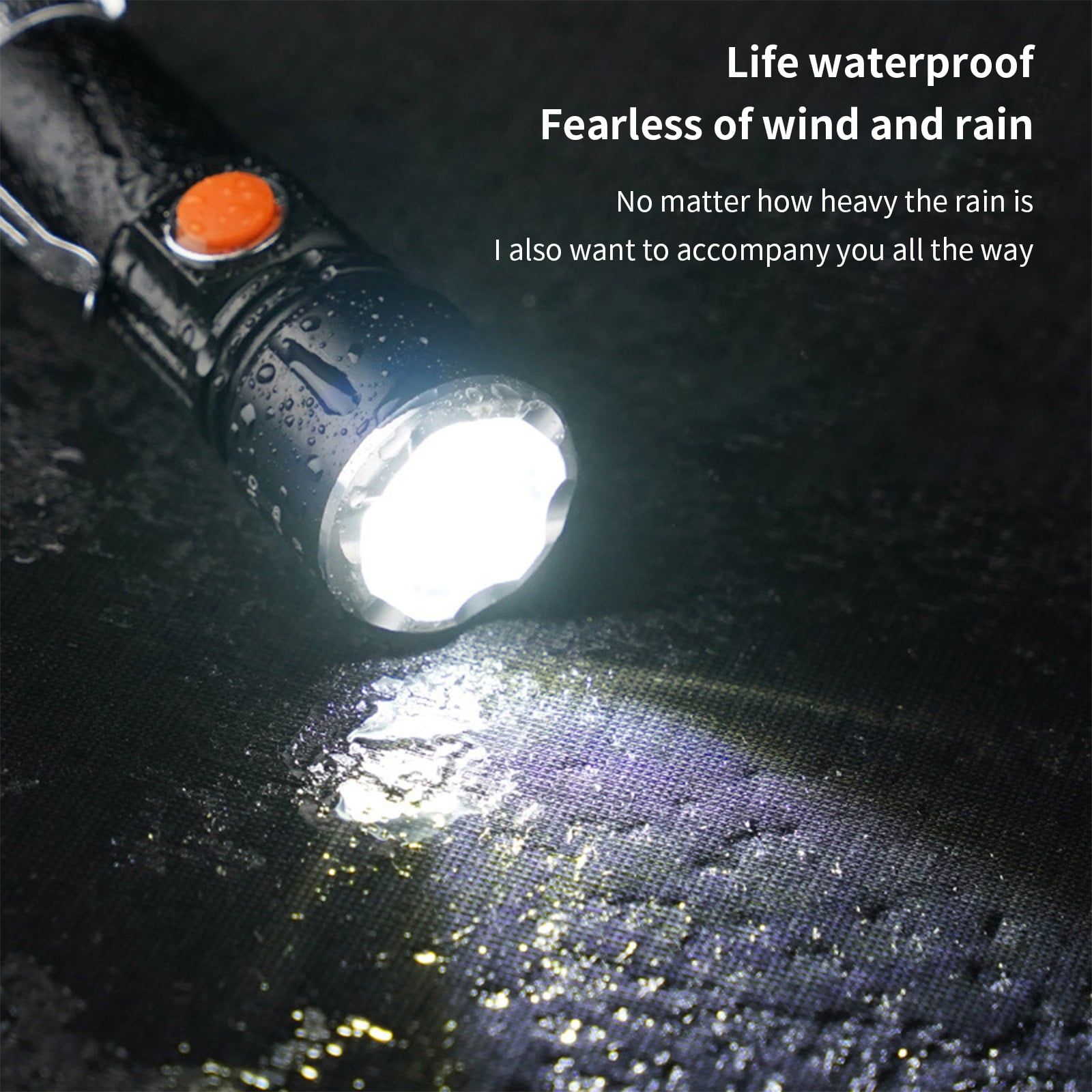 Yunuuuoa 4 Packs Rechargeable LED Flashlight with Magnet, Zoomable Spotlight Floodlight, USB Charging, Portable Handheld Torch for Outdoor Camping Hiking Emergency