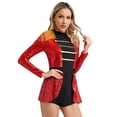 thumbnail image 2 of Eandarui Women Circus Ringleader Cosplay Costume Skirted Jumpsuit Bodysuit Halloween Carnival Outfit Red S, 2 of 7