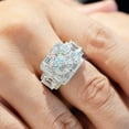 thumbnail image 3 of Unisex Adjustable 5 Carat Moissanite Ring White Gold, 3 of 7