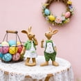 thumbnail image 4 of B Cute Rabbit Resin Figurines With Suspenders Design, Hand-Painted Details For Easter Decor, Shelf Styling And Gift Giving 2Pc 3.5X2.4X4.7In 0.6Lb, 4 of 7