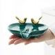 thumbnail image 3 of Jabonera de cerámica con soporte para jabonera autodrenante con pájaro, suave, de alto brillo, para baño, cocina, bandeja de joyería, plato de baratijas, decoración del hogar, verde Sailing  Electrónica, 3 of 5