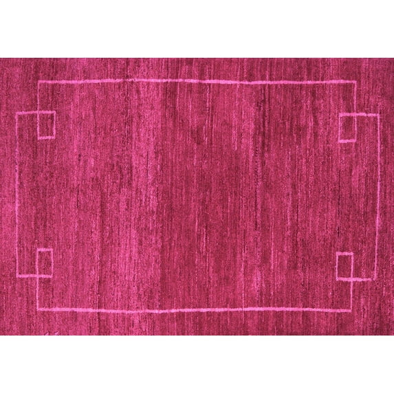 Ahgly Company Indoor Rectangle Abstract Pink Modern Area Rugs, 8' x 10'