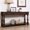 Espresso, variant on Noble House Adelaide 63" Console Table, Solid Wood Frame Mid-Century Entryway Storage, Retro Blue
