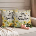 thumbnail image 3 of Outdoor Waterproof Pillow Covers Pastoral Sunflower Vintage Decorative Throw Pillow Protectors,Pillowcase Cushion Cases for Patio Sofa Garden Couch,18x18in,Pack of 2, 3 of 13