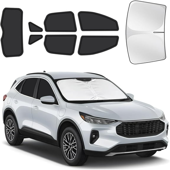 for Ford Escape 2020-2025 Car Window Shades, 8pcs Privacy Sun Shade Set for Front Windshield Side and Rear Windows, Full Window Covers Keeps vehicle Cool for Camping Napping