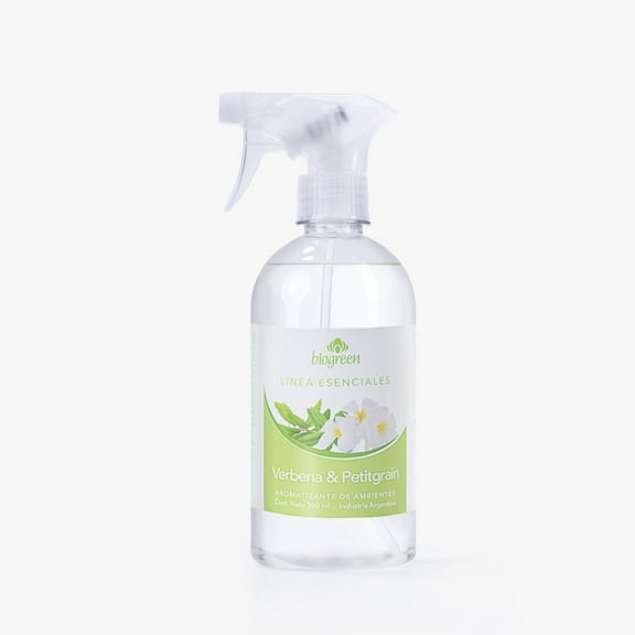 Air Freshener for Home, Car, and Office. Odor eliminator. Deodorizer For Bedding Pillows Sheets. Verbena & Petitgrain scent. 500ml (16.9 Oz)