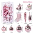 thumbnail image 2 of Christmas Ball Ornaments Set,Champagne Christmas Balls Christmas Tree Balls Champagne Glittering Christmas Tree Pendants Decorative Hanging, 2 of 3