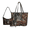 Autumn Wolf American Flag, variant on Gothic Skull Rose Pattern 3 Pieces Shoulder Bag for Women, Stylish Women’s Wallet, Portable Lightweight Sling Bag for School