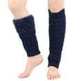 thumbnail image 2 of Prolriy Leg Warmers for Women Winter Men's Women's Winter Plush Belt Wool Dough Hosiery Knitted Wool Warm Leg Boots Thickened Socks Women's Leg Warmers Navy, 2 of 4