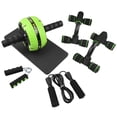 thumbnail image 1 of AB Wheel Roller Kit Abdominal Wheel Set with Push-Up Bar Jump Rope Hand Gripper and Knee Pad Home Gym Workout Equipment for Fitness Training, 1 of 8