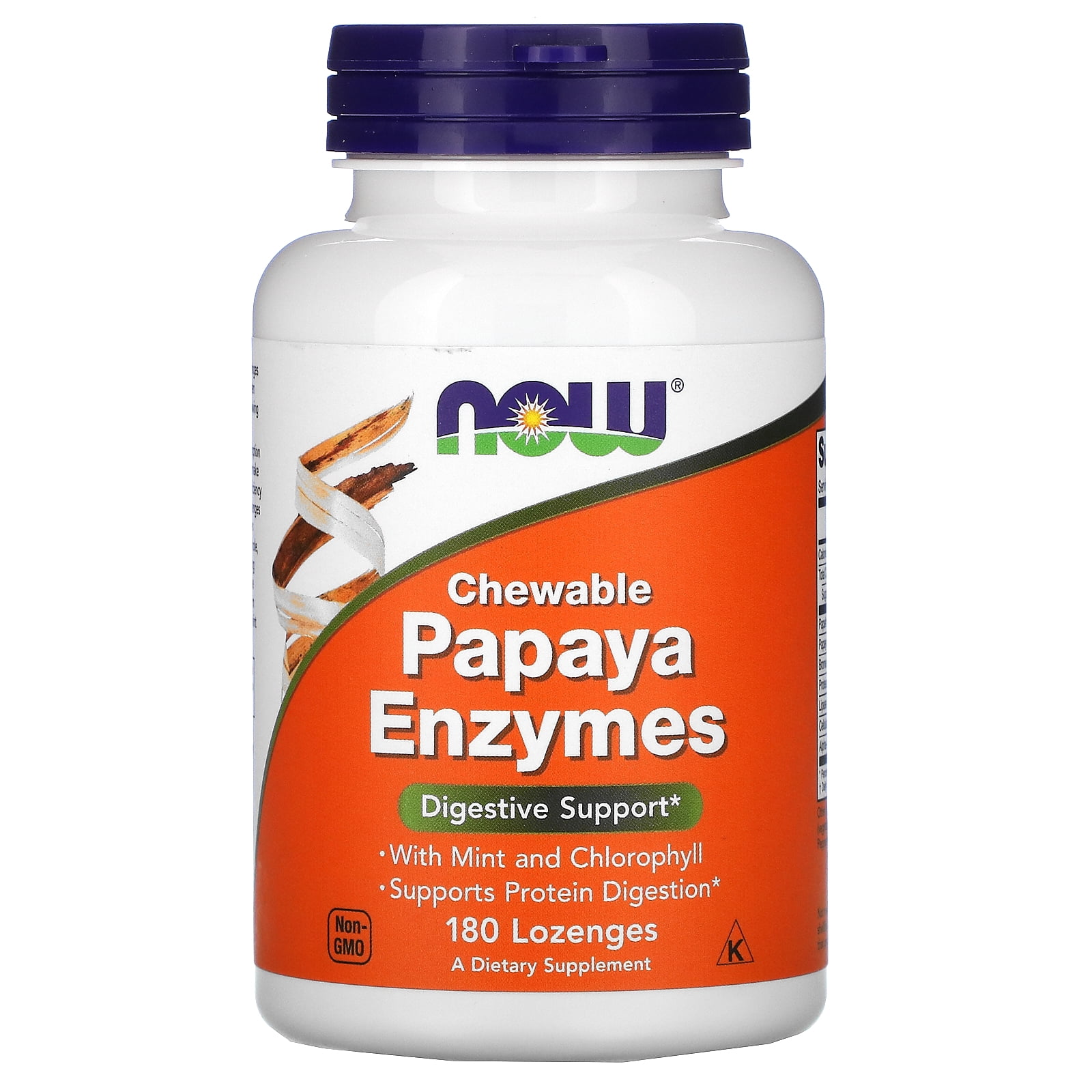 NOW Foods Chewable Papaya Enzymes 180 Loz
