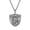 Silver, variant on Shield Cross Pendant Necklace: Stainless Steel Inspirational Necklace for Men and Women