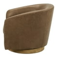 thumbnail image 3 of Moe's Home Collection Oscy Leather Swivel Chair Tan Leather Chairs, 3 of 4