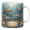 Ceramic Mug, variant on Lotusprint LLC Personalized Sea Turtle Ocean 2D Print Flat Ceramic Mug, Ocean Animal Cup