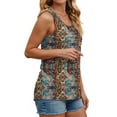 thumbnail image 5 of Fantaslook Pleated Tank Tops for Women Dressy Casual Sleeveless Blouses Floral Summer Tops, 5 of 10