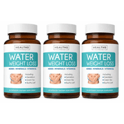(3 pack) Healths Harmony Natural Water Weight Loss Pills, Diuretic Water Pills Bloating Relief, 60 Capsules
