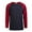Black & Burgundy, variant on Ventana Men's Baseball Tee Long Sleeve Raglan Jersey Shirt