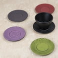 thumbnail image 6 of Creative Home Cast Iron 3.75" Round Coaster/Trivet, Purple, 6 of 10