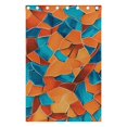 thumbnail image 5 of Rusty Orange and Turquoise Blue Random Blackout Curtains for Living Room Bedroom 55W x 72/84L Insulated Window Drapes 2 Panels, 5 of 6