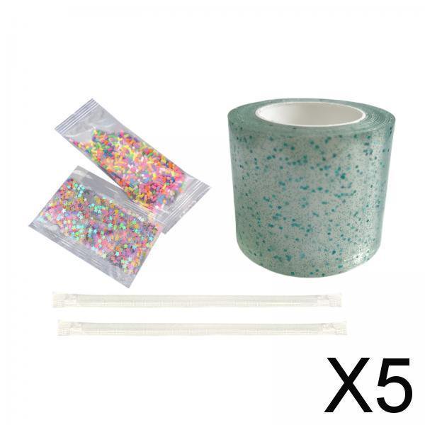 Kit de burbujas de cinta nano 5x/juguete sensorial con/regalos Bola adhesiva de 5 cm x 1 m de alto/cinta de soplado para manualidades DIY adultos niños niñas 5 piezas