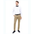 thumbnail image 2 of Mens Dress Pants, Solid Strech Slim Fit Open Bottom Trousers For Graduations, Prom, Weddings, Etc, 2 of 4