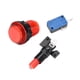 thumbnail image 3 of Juego Botón de Presión 33.5mm Redondo Interruptor de Botón Iluminado LED de 12V con Microinterruptor para Juegos de Video de Arcade Rojo, 6 piezas, 3 of 5