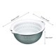 thumbnail image 2 of Escurridor Doble Capa Cesta, Cocina Alimentos Colador Cuenco Vegetal Lavadora con Cuenco, Escurridor Cesta para Escurrir Pasta, Vegetales Frutas-Azul Grande, 2 of 5