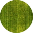 thumbnail image 1 of Ahgly Company Machine Washable Indoor Round Oriental Yellow Industrial Area Rugs, 8' Round, 1 of 4