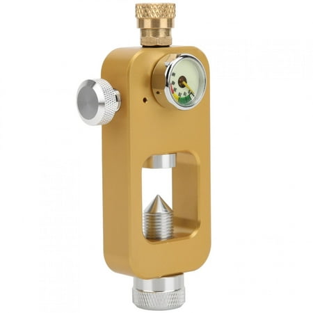 

Oxygen Bottle Connector Diving Adapter Lightweight Aviation Aluminum With Pressure Gage For Underwater Snorkeling Equipment Golden