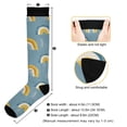 thumbnail image 3 of FORMRS Womens Knee High Socks Casual Long Thick Travel Daily Wear, 1 Pair, Light Blue Rainbow, 3 of 6