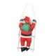 thumbnail image 3 of Papá Noel trepando por una escalera de cuerda: decoración colgante para el hogar y las vacaciones. Papá Noel individual de 25 cm, 3 of 9