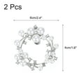 thumbnail image 2 of Uxcell 2pcs Rhinestone Shoe Clips Shoes Round Shape Decoration Accessories for Women, White, 2 of 4