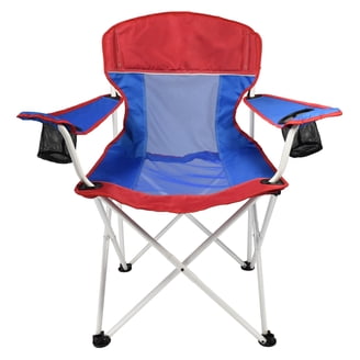 Ozark Trail Oversized Quad Camping Chair Blue Cove, Portable Steel