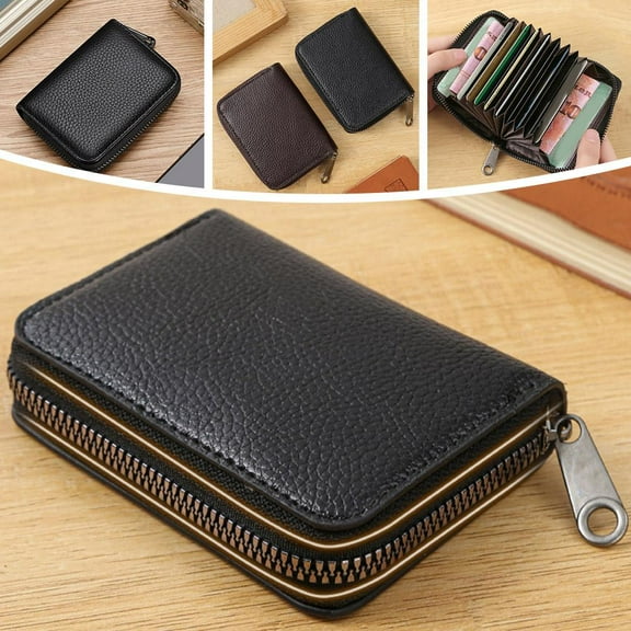 FurNest Card Case Pu Leather Card Holder Wallet Credit Card Holder Large Cap
