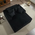thumbnail image 3 of Extra-Wide 61'' Chaise Lounge Chair, Oversized Comfy Upholstered Sofa with Pillows, Fluffy Plush Faux Fur Cloud Sofas Couches Sofa Couch Reading Chairs for Living Room, 3 of 9