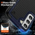 thumbnail image 5 of for Samsung Galaxy S22 Case, S22 Case with Self Healing Flexible TPU Screen Protector[2 Pack], Military Grade Dual-Layer Heavy Duty Case for Galaxy S22 5G-Blue/Black, 5 of 6