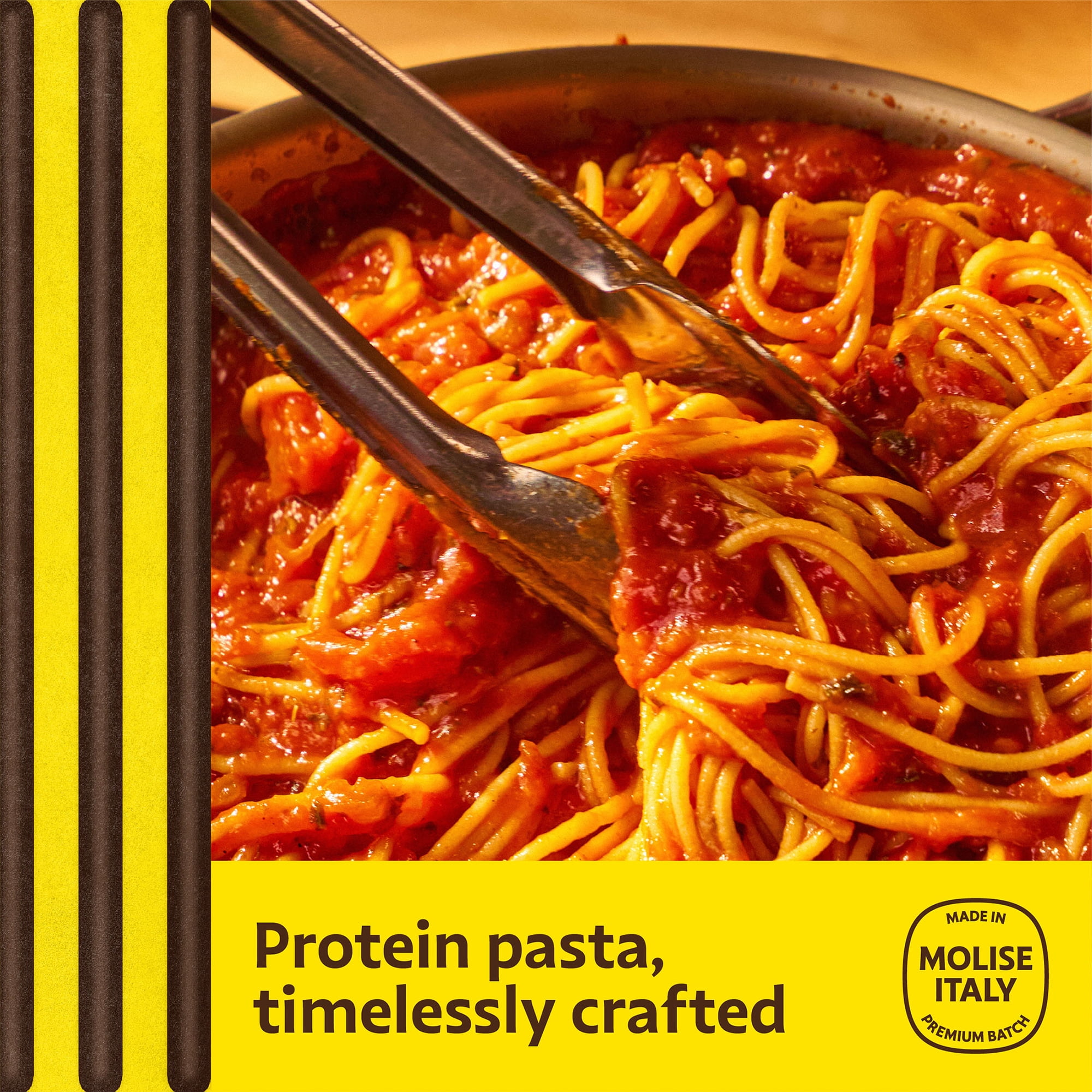 (3 pack) Brami Spaghetti High Protein Pasta, 21g Protein, High Fiber, Shelf-Stable Noodles, 12 oz Box