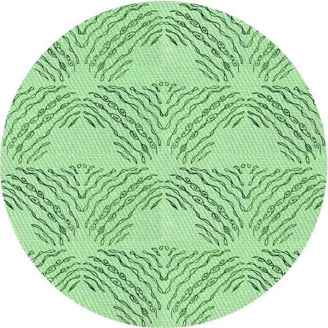 Ahgly Company Tapis d'Intérieur Lavable à la Machine, Carré, Transitionnel, Vert Pâle, Tapis de Zone, 3 Pieds Carré