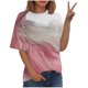 thumbnail image 2 of Fiudx Ofertas Flash Del Día Solo En Línea Camiseta Estampada a La Moda para Mujer, Blusa de Manga Corta, Tops Informales con Cuello Redondo, 2 of 5