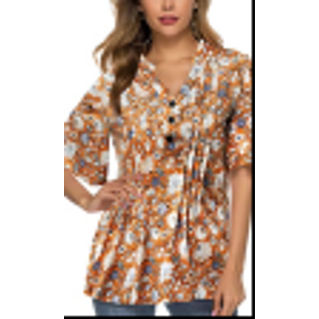 pitrice Blouse Manches Imprimée Ample Blouses Femmes Régulières Loisirs Respirantes Hauts Délicats Finition Fine Halloween TG Type-38